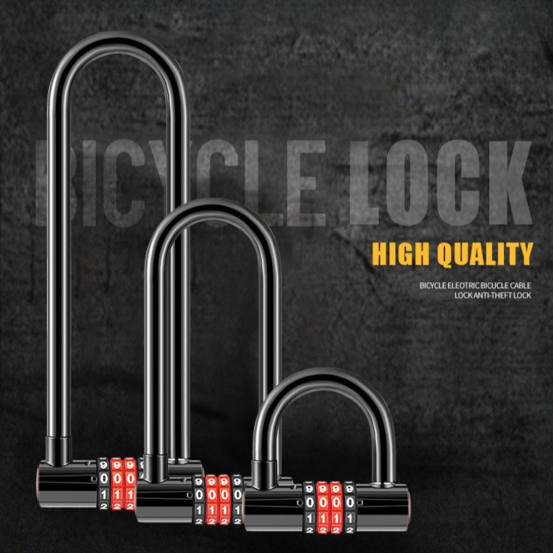 U Lock Heavy Duty - 185mm/173mm/50mm Uzatılmış U Şekilli U-Kilit Hırsızlık
