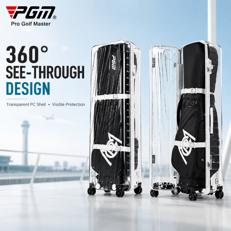 U Lock Heavy Duty - Şeffaf Golf Seyahat Çantası Sert Kabuklu
