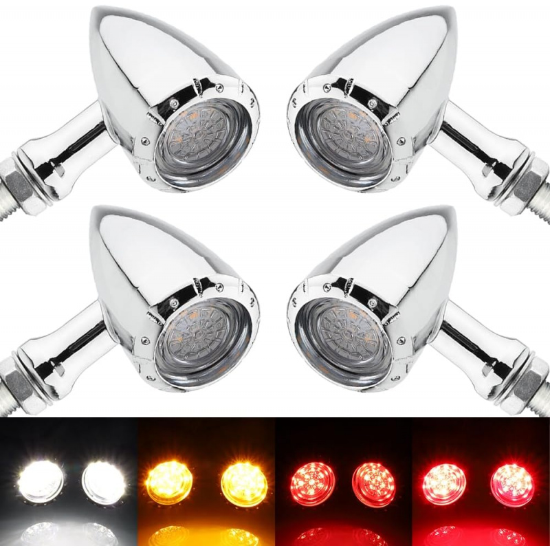 Bike Light Front Rear - Motosiklet Bullet LED Ön Arka Dönüş