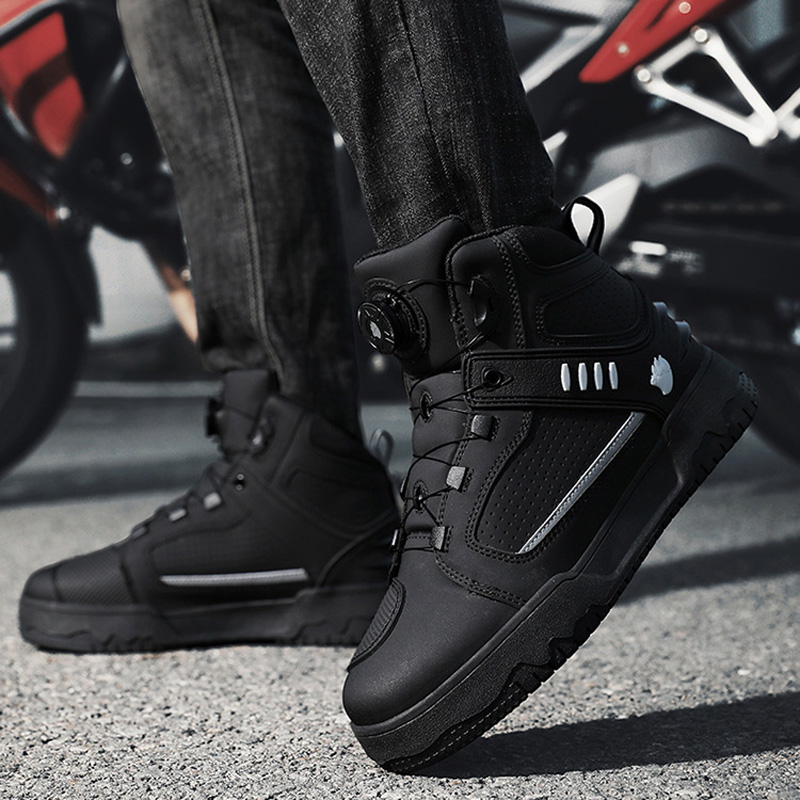Cycling Commute Shoes - Erkekler için Su Geçirmez Motosiklet Botları,