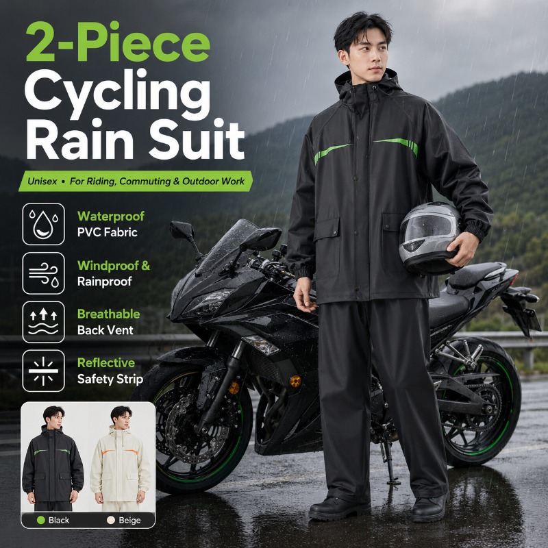 Unisex 2 Parçalı Su Geçirmez B - Cycling Rain Jacket Commute incelemesi ve fiyatı